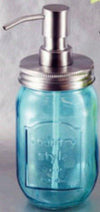 Country Style Soap Dispenser Blue
